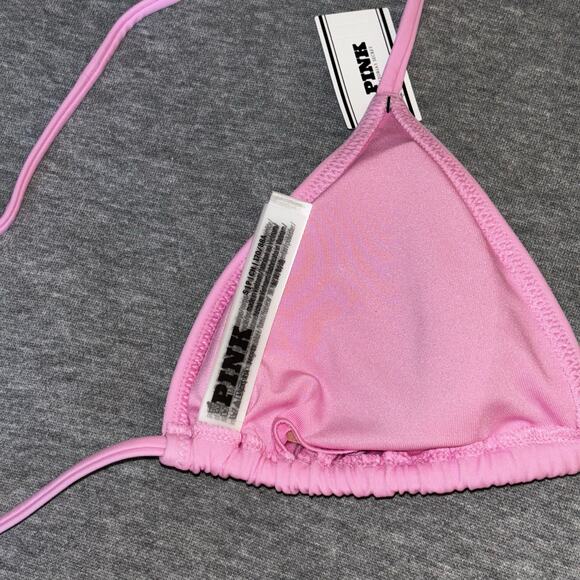 VS PINK Limited Edition Pink Lollipop Rhinestone Bling String Bikini Top - SM - Picture 3 of 8
